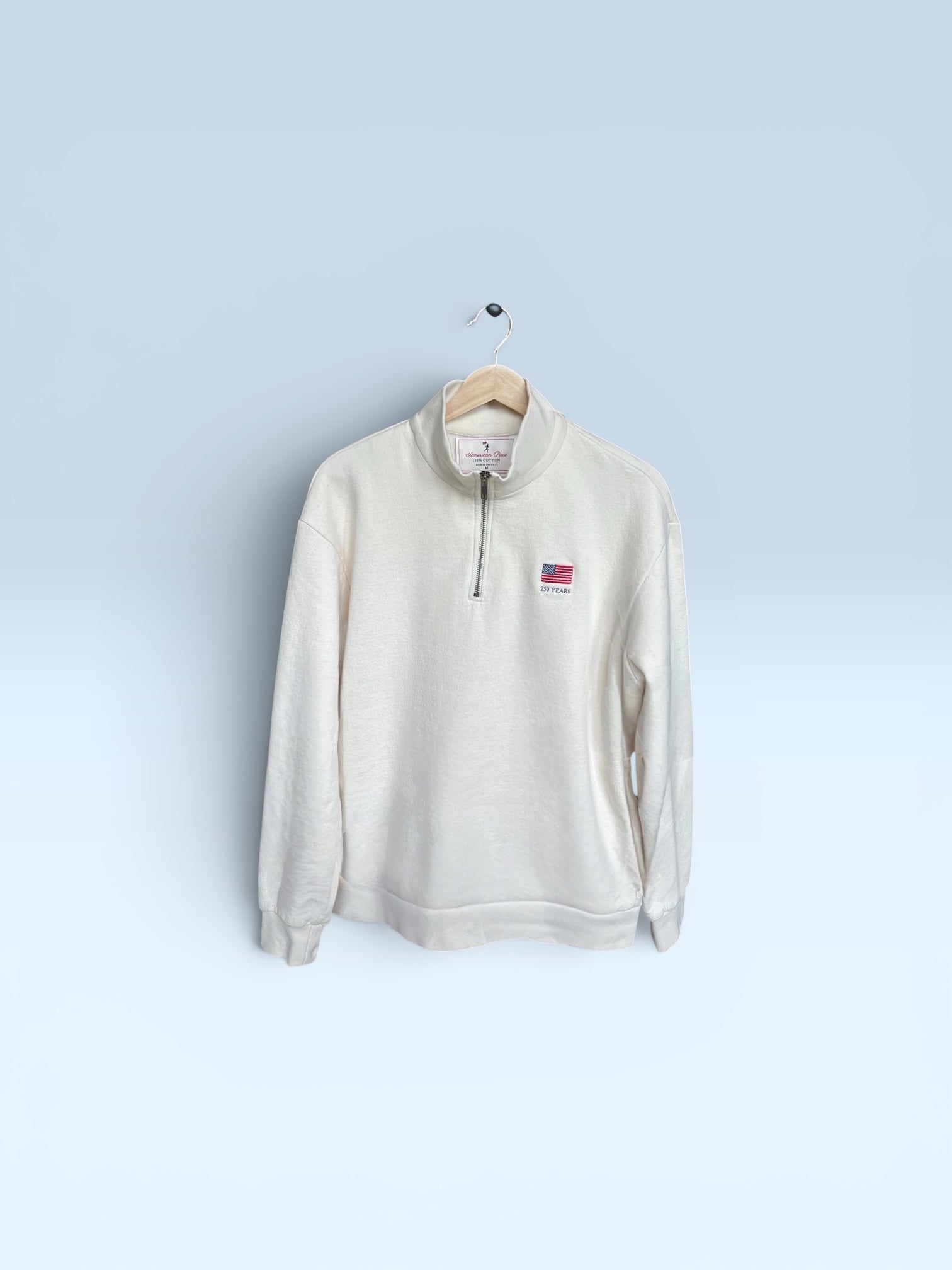 250 YEARS Quarter-Zip Sweatshirt | Natural – American Pace